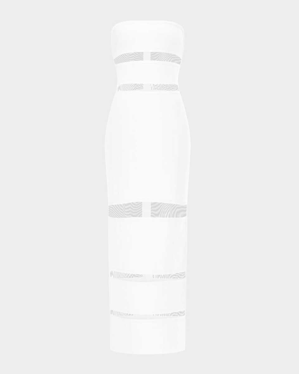 The Vera Strapless Illusion-Insert Column Gown
